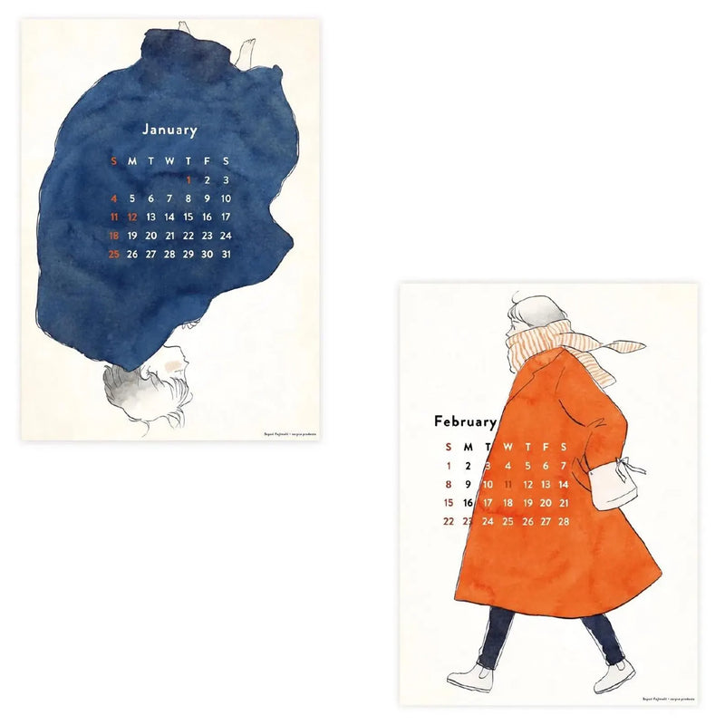 Sayuri Fujimaki 2026 A4 Wall Calendar