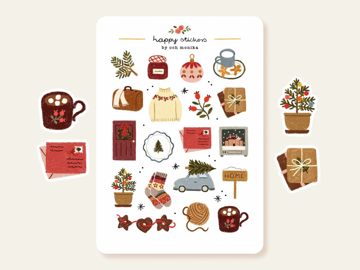 Och Monika Stickers - Coming Home For Christmas