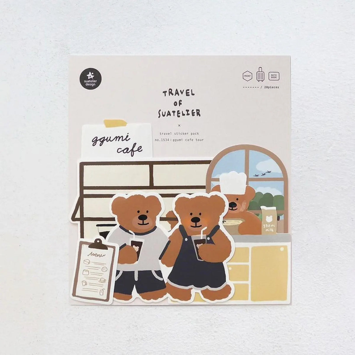 Suatelier Travel Stickers no. 1534 ggumi cafe tour