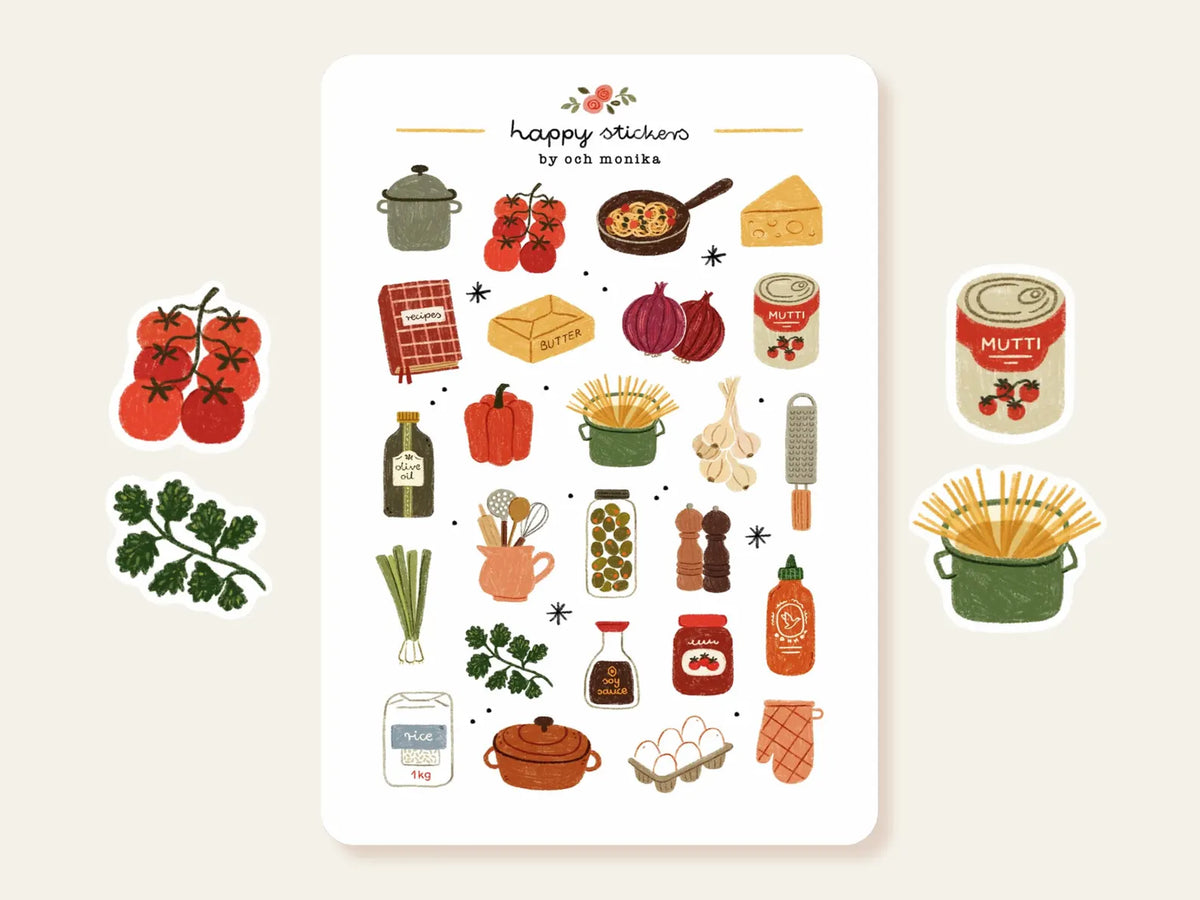 Och Monika Stickers - Home Cooking