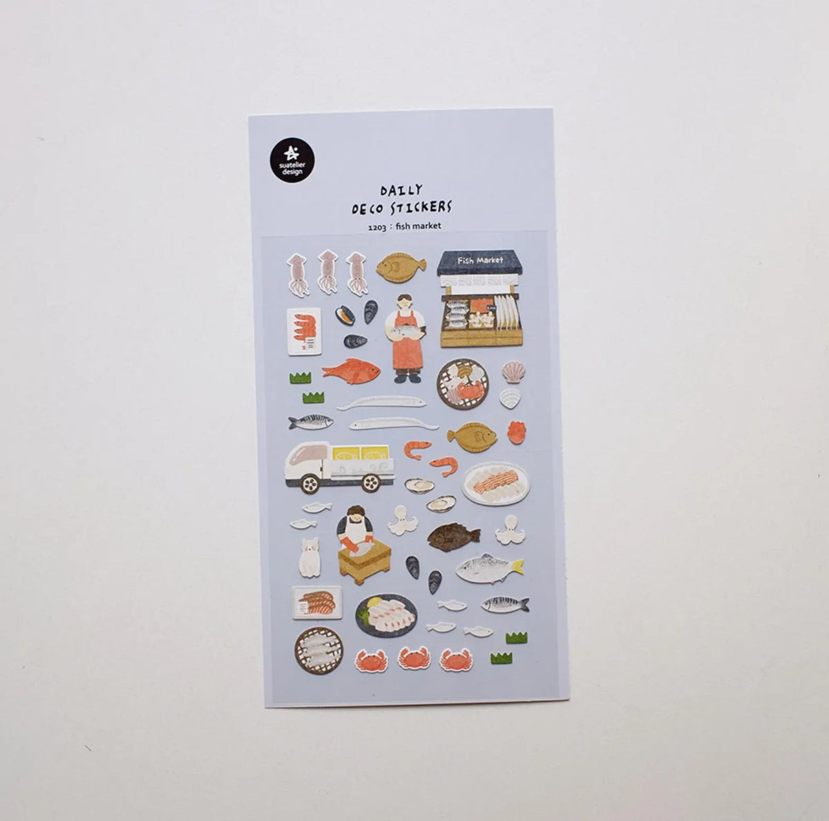 Suatelier Market Stickers no.1203 Fish Market