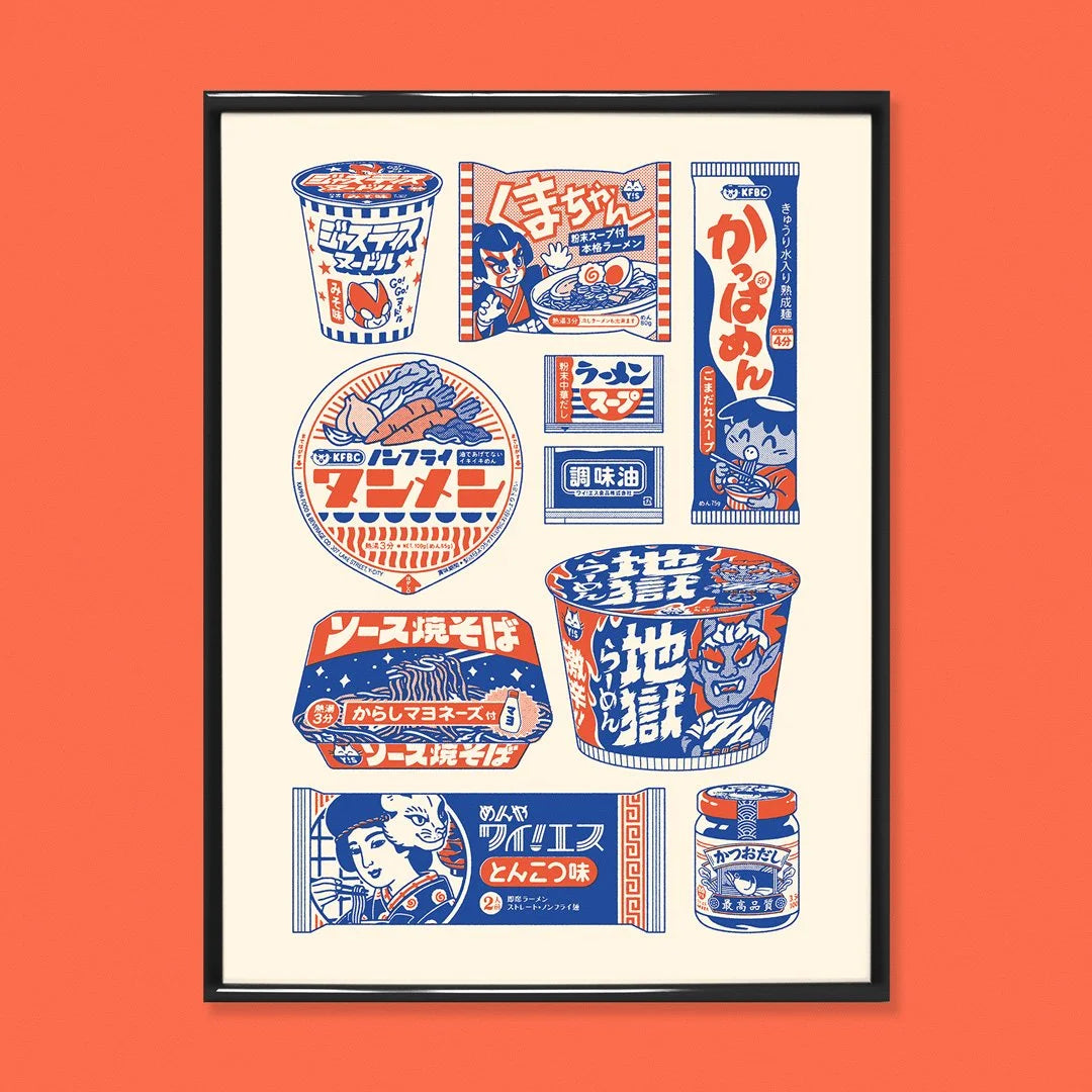 Instant Noodles Art Print 30 x 40cm
