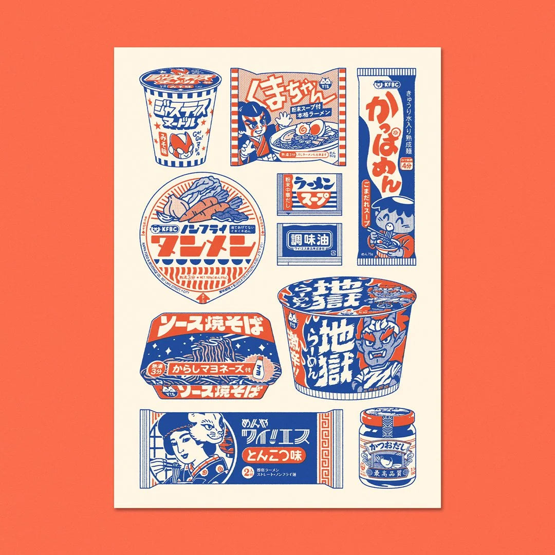 "Instant Noodles" A6 Postcard