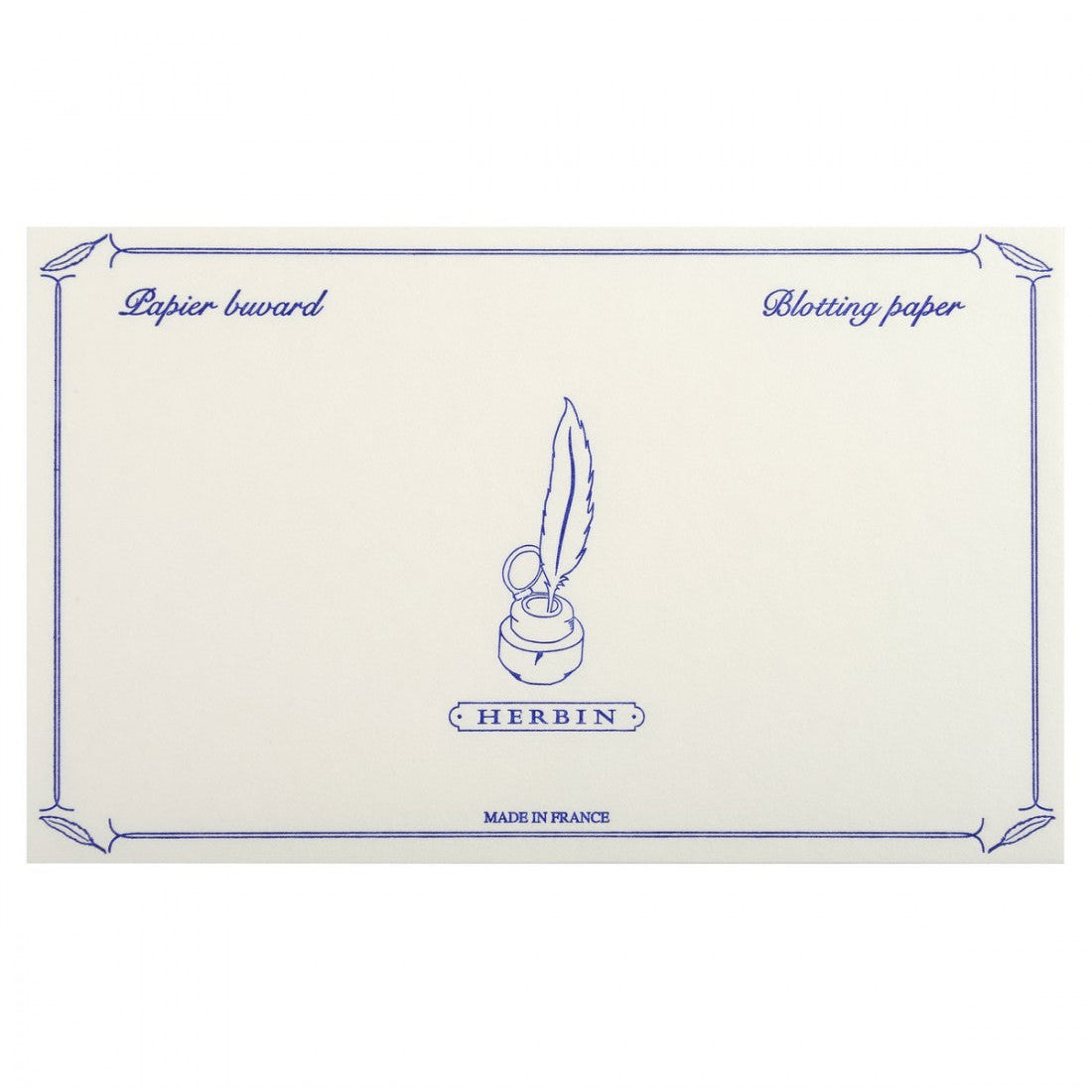 Jacques Herbin Blotting Paper Sheets - 4.5x12cm - Pack of 10 - White