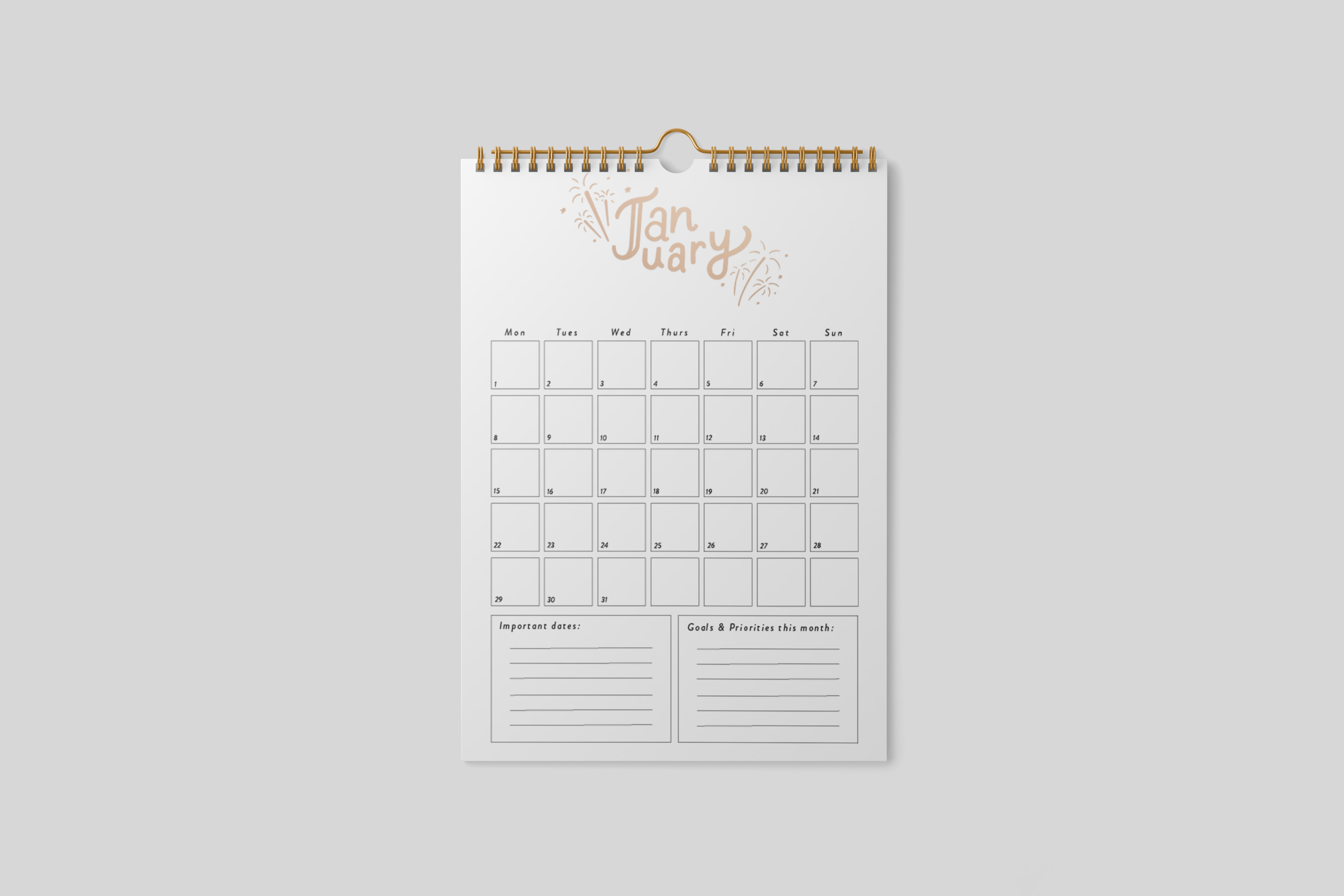 2024 Floral Foil & Letterpress Calendar, 32.35