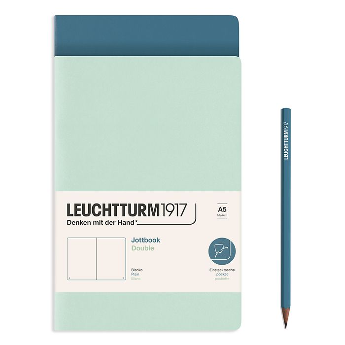 Leuchtturm 1917 A5 Jottbook Set of 2 Plain Notebooks
