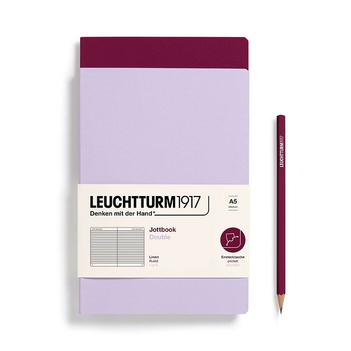 Leuchtturm 1917 A5 Jottbook Set of 2 Lined Notebooks