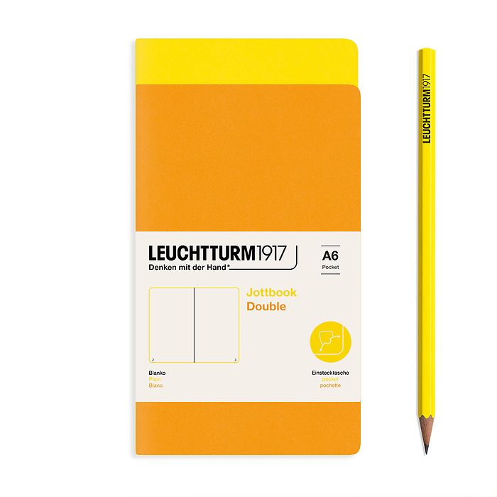 Leuchtturm 1917 A6 Jottbook Set of 2 Plain Notebooks