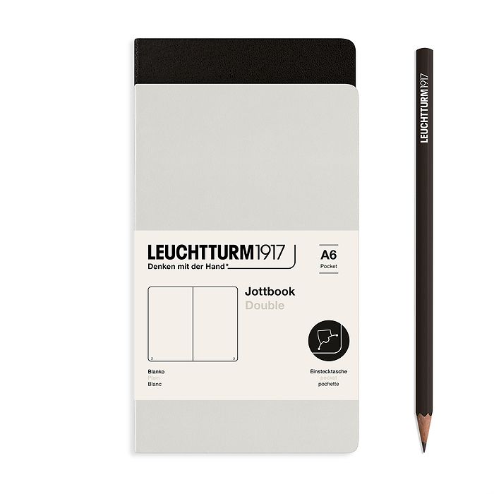 Leuchtturm 1917 A6 Jottbook Set of 2 Plain Notebooks