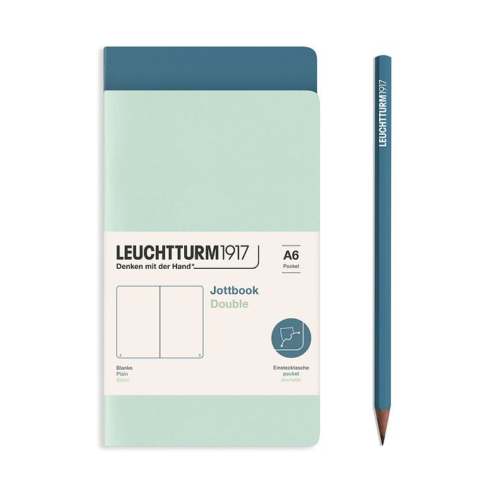 Leuchtturm 1917 A6 Jottbook Set of 2 Plain Notebooks