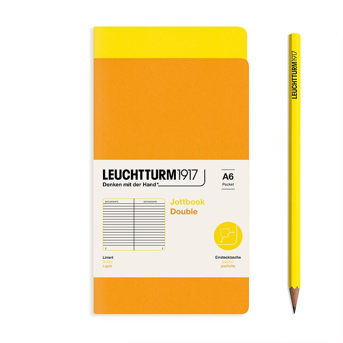 Leuchtturm 1917 A6 Jottbook Set of 2 Lined Notebooks