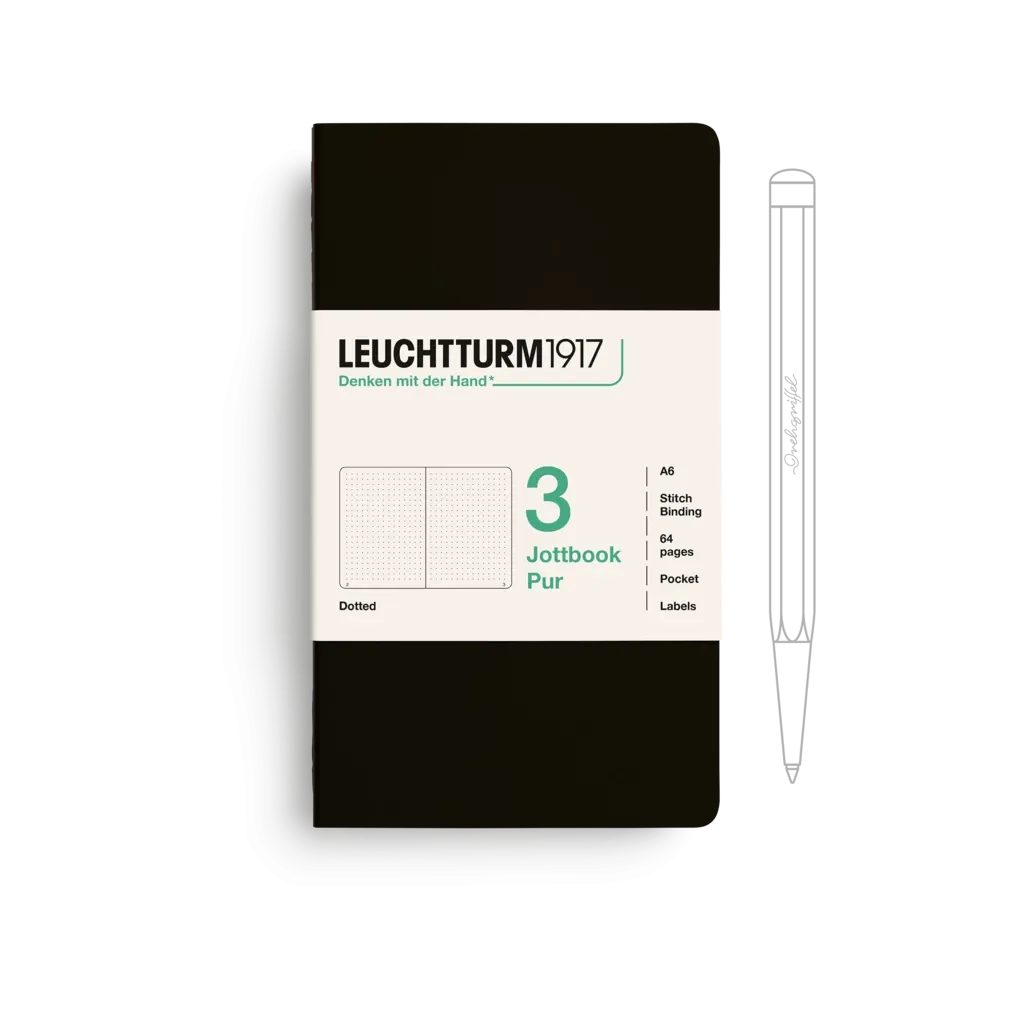 Leuchtturm 1917 A6 Jottbook Pur - Pack of 3 - Dot Grid