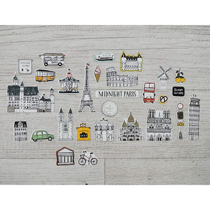 Suatelier Somewhere France, Germany, Italy Travel Stickers no. 1518