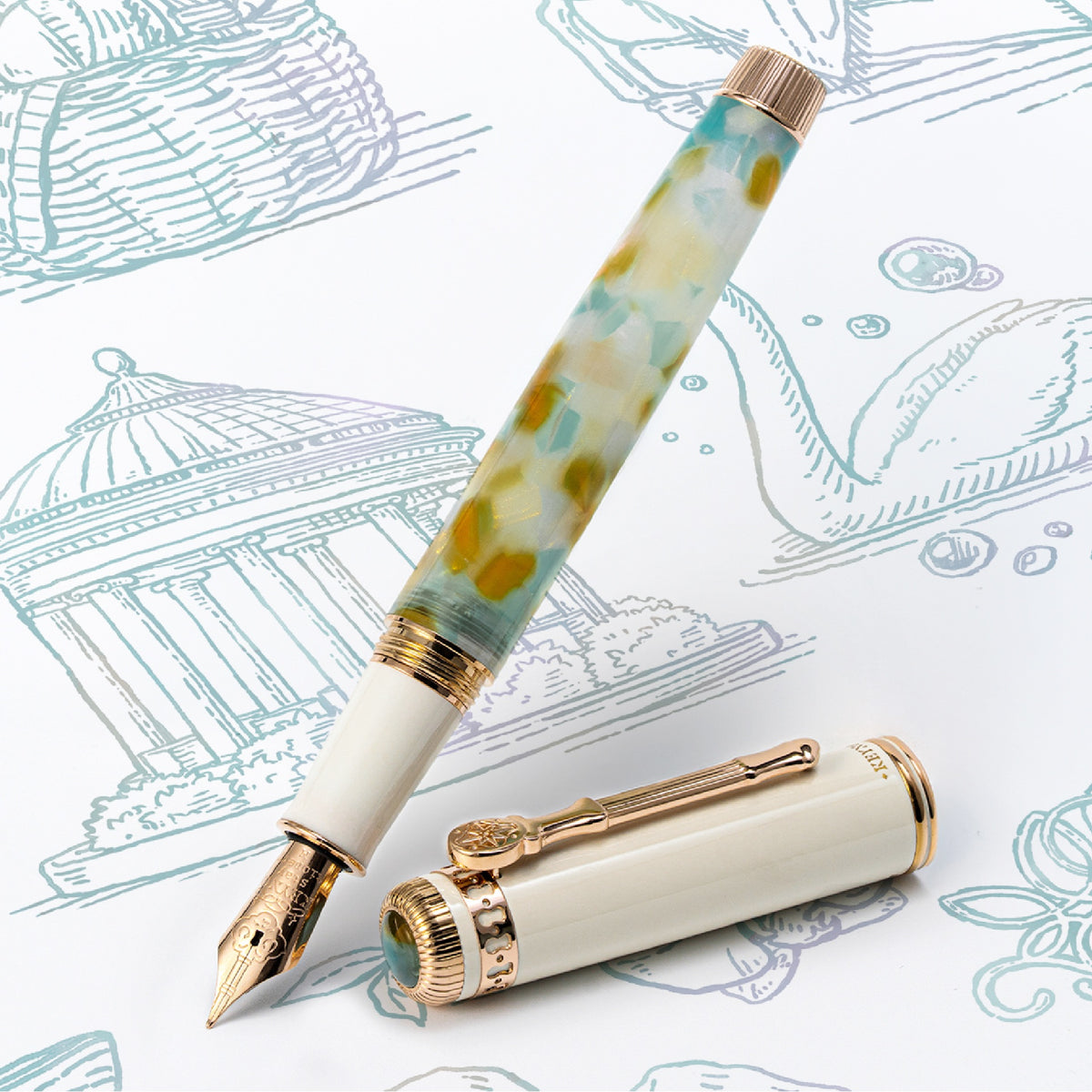 Keyno Stay.tionery Fountain Pen Key No. 001 Serenity