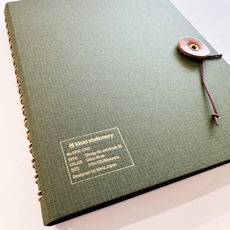 Kleid String Tie Square Notebook Olive