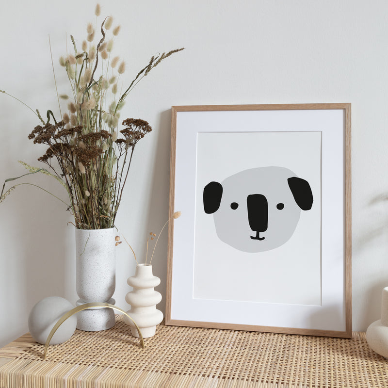 Koala Bear A4 Letterpress Art Print