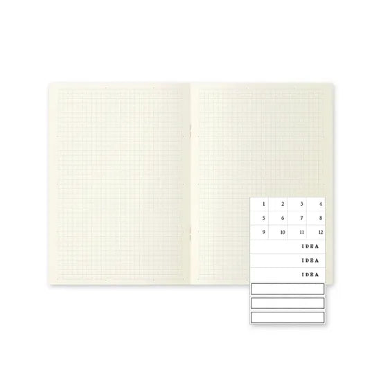 MD Paper Light Notebook A5 Grid 3 pack