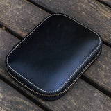 Galen Leather Zippered 10 Slots Pen Case