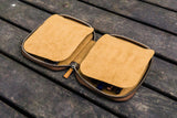 Galen Leather Zippered 10 Slots Pen Case