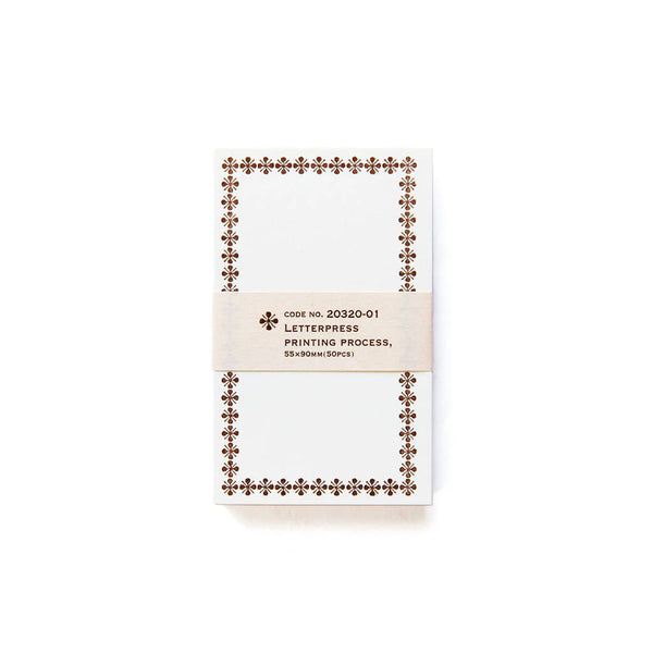 Classiky Letterpress Memo Cards - Sets of 50