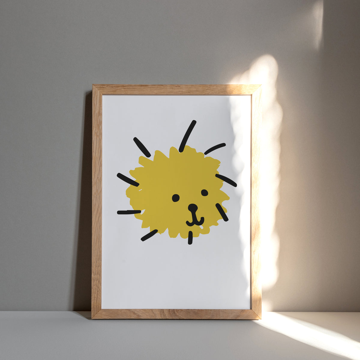 Lion A4 Letterpress Art Print