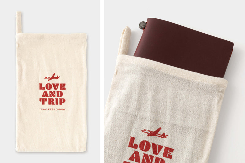 Traveler's Company. Love & Trip Red Notebook - Regular Size