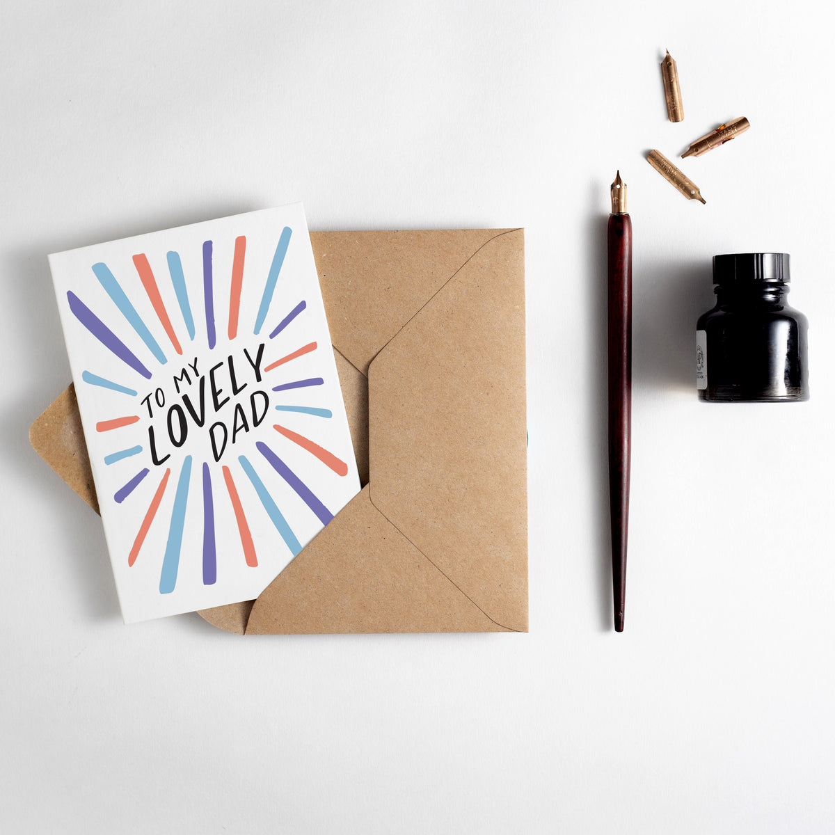 To My Lovely Dad Letterpress Card