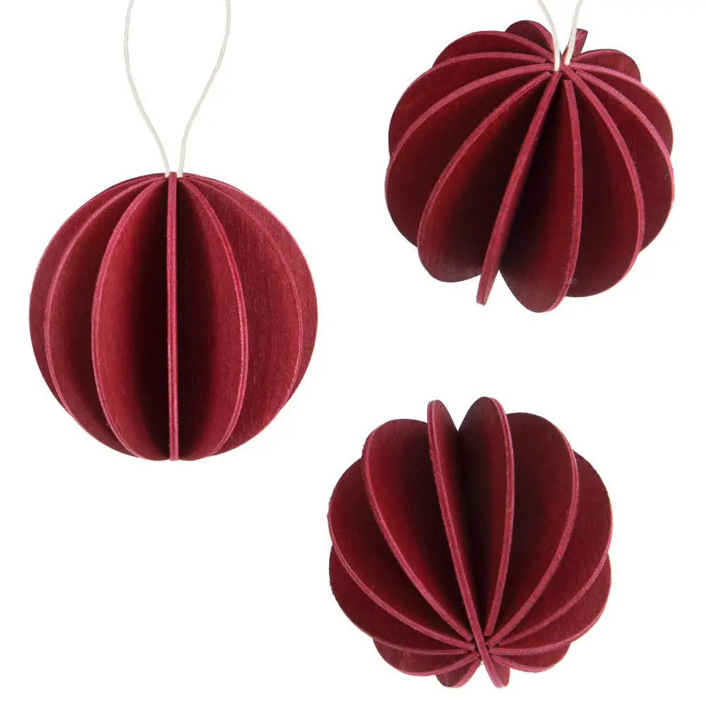 Lovi Christmas Baubles 8cm Pack of 3