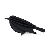Lovi Bird 8cm - Black - 3D Wooden Figure