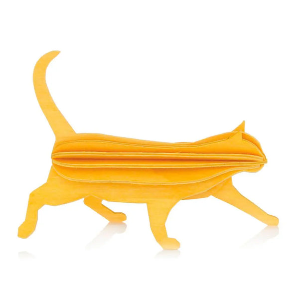 Lovi Cat 12cm Yellow - 3D Wooden Figure