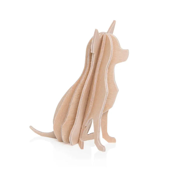 Lovi Chihuahua 6 cm Natural Wood- 3D Wooden Figure