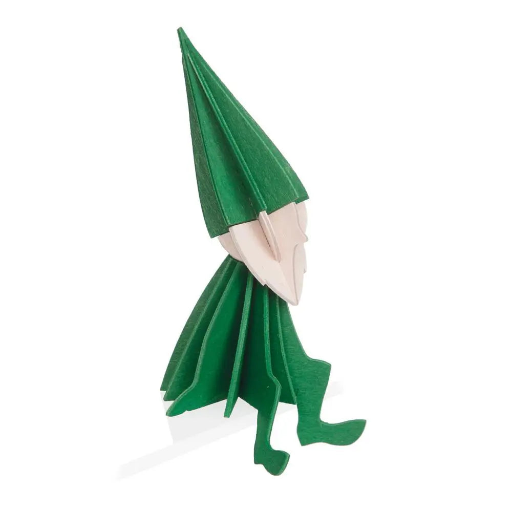 Lovi Dark Green Elf 8cm- 3D Wooden Figure