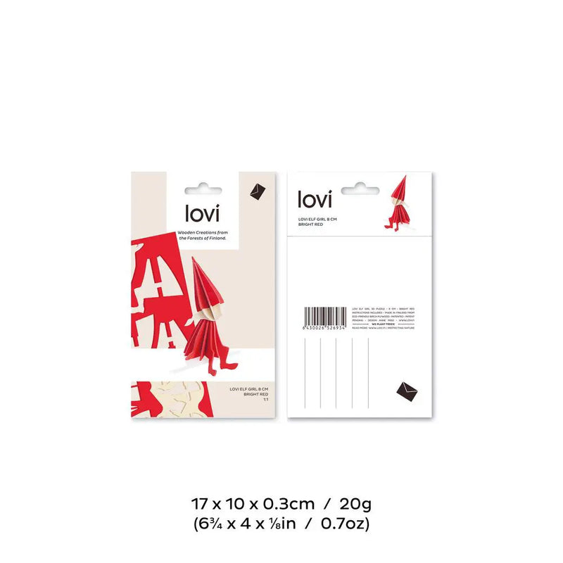 Lovi Elf Girl 8cm- 3D Wooden Figure