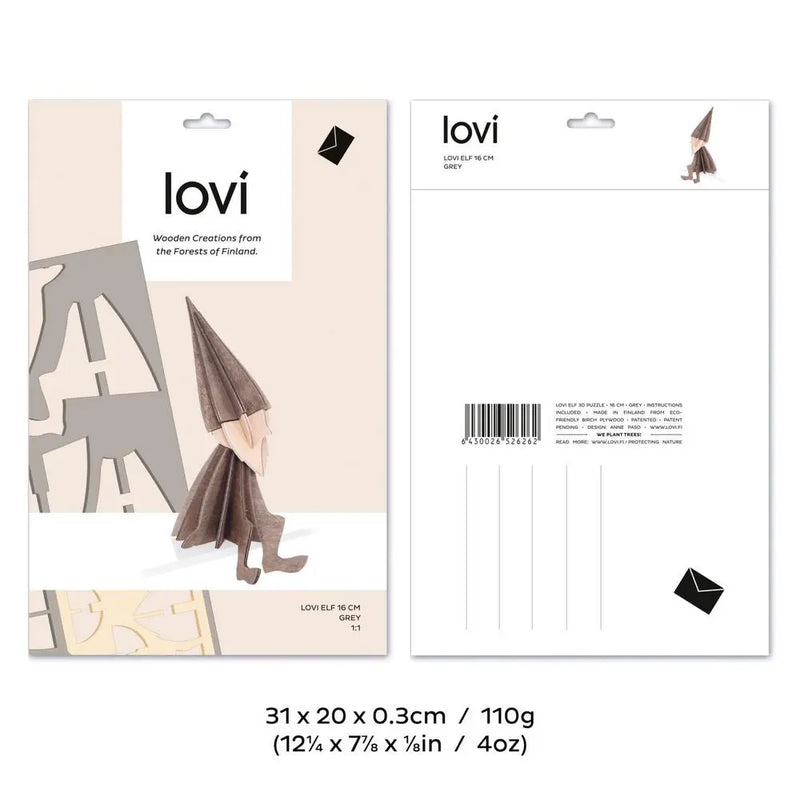 Lovi Elf 12cm- 3D Wooden Figure