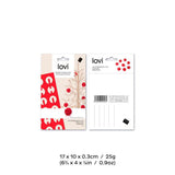 Lovi Set of 8 Bright Red Minibaubles (1.7cm) - 3D Wooden Figure