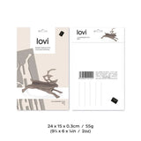 Lovi Natural Wood Reindeer 12cm - 3D Wooden Figure