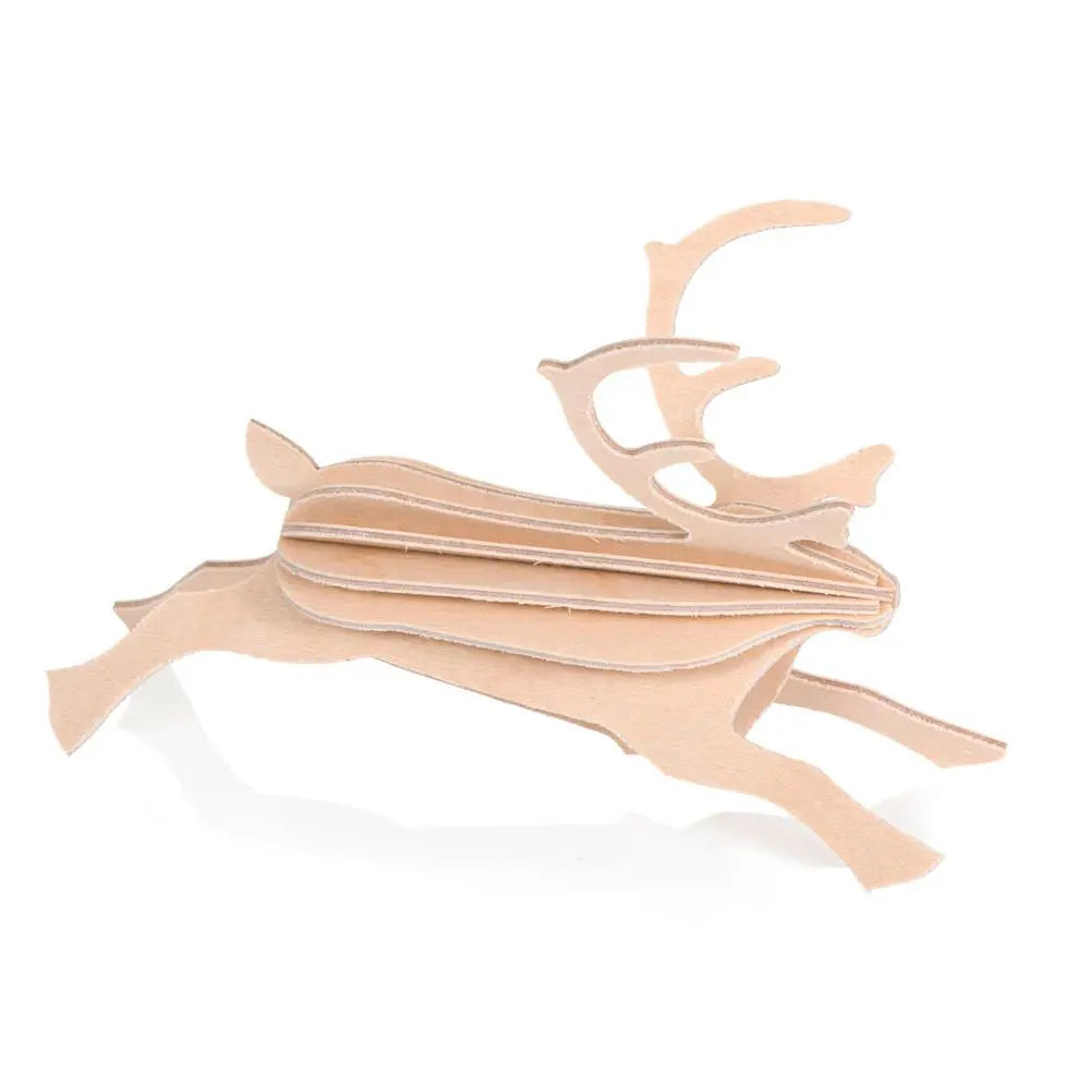 Lovi Natural Wood Reindeer 8cm- 3D Wooden Figure