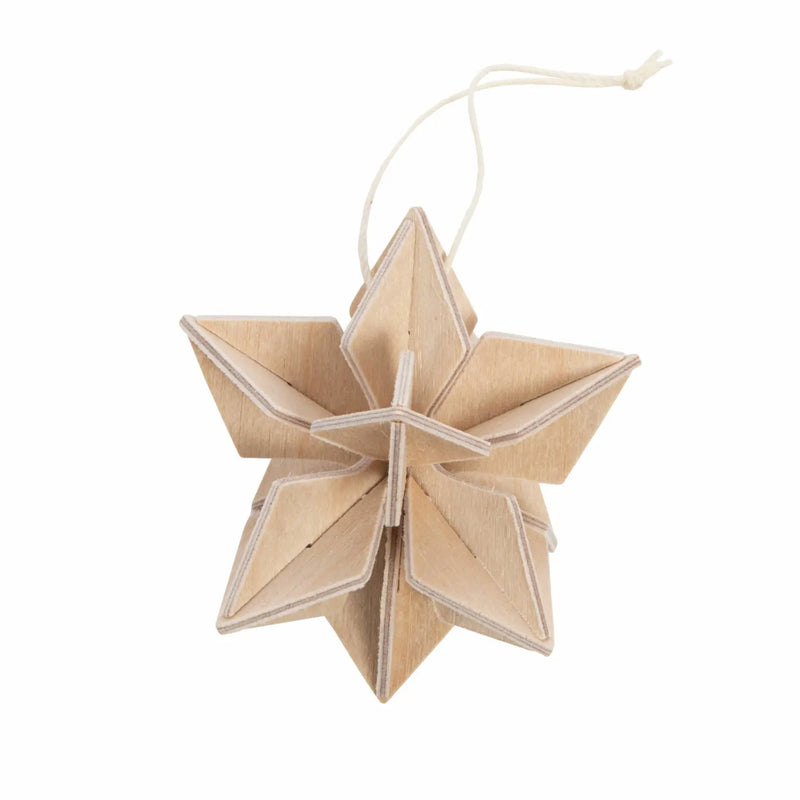 Lovi Natural Wood Star 5cm- 3D Wooden Figure