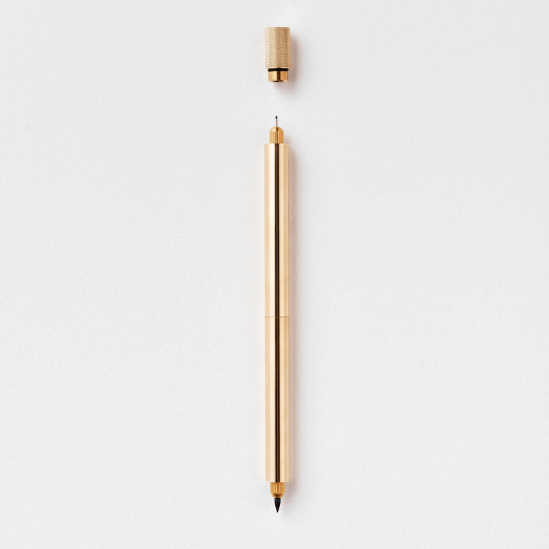 Tom's Studio The Lumos Pro Duo Refillable Multi-Tip Pen Brass