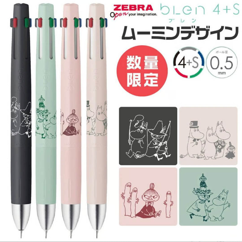 Zebra Blen x Moomin 4+S Multi Pen 0.5mm, $13.58