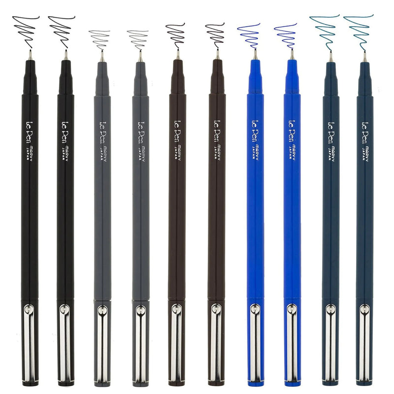 Marvy Uchida 4300 Le Pen Set of 10 Fineliner 0.3mm Pens