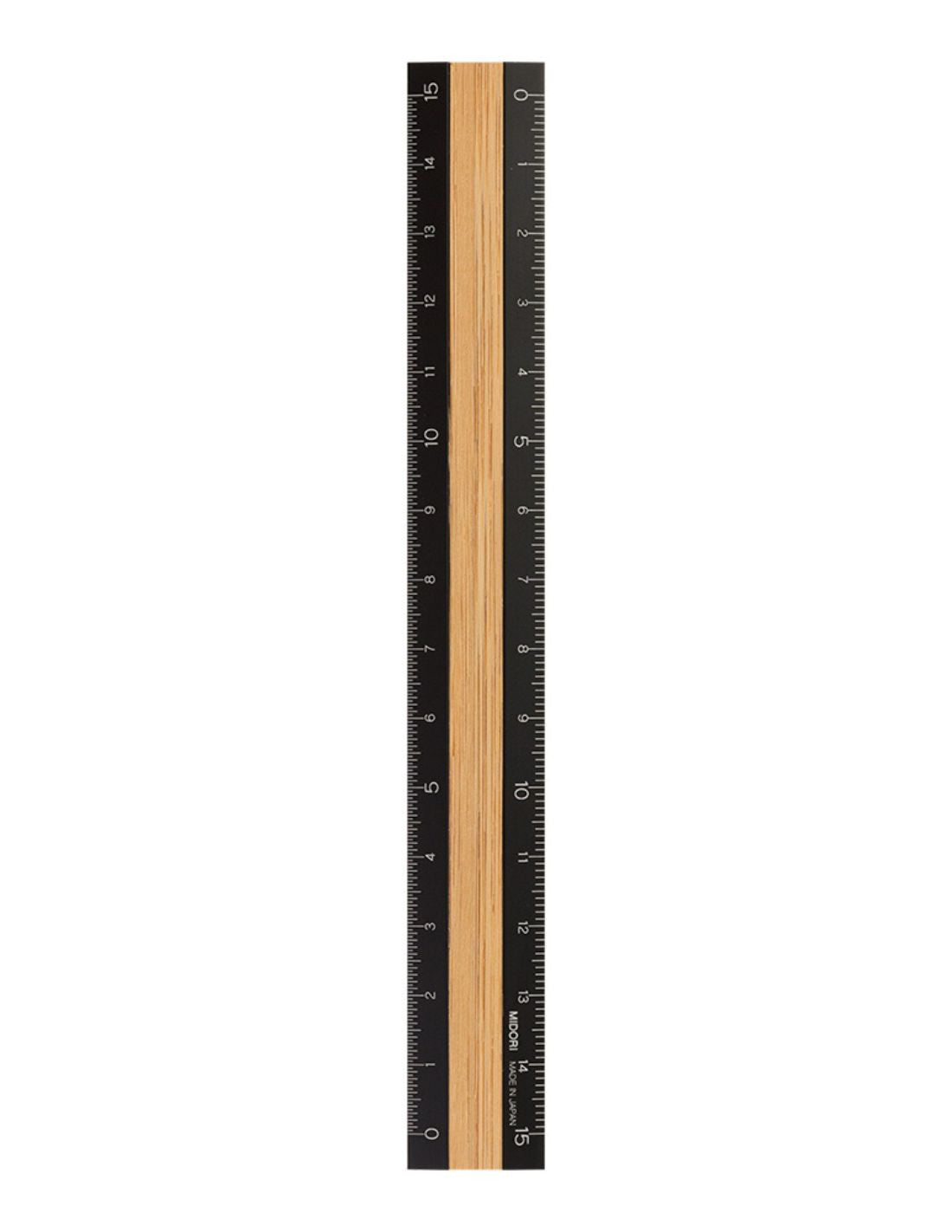 Midori Aluminium Wooden Ruler 15cm Black, £6.50
