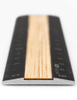 Midori Aluminium Wooden Ruler 15cm Black