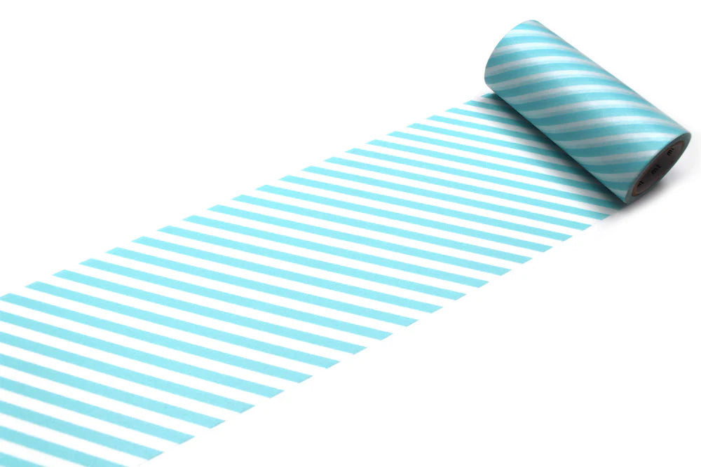 MT Stripe Mint Blue 100mm Washi Tape