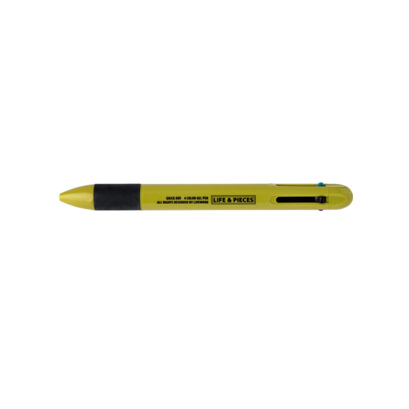 Livework Life & Pieces 4 Colour Gel Pen 0.4mm
