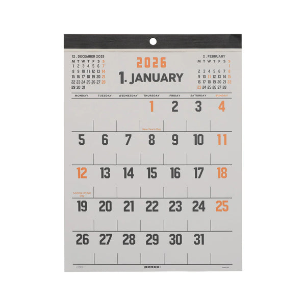 Hightide Penco 2026 A4 Calendar