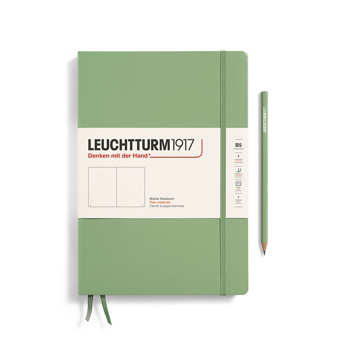 Leuchtturm 1917 B5 Hardcover Notebook Plain  Various Colours
