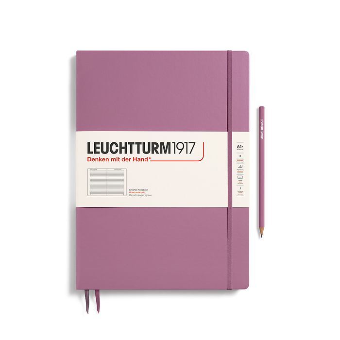 Leuchtturm 1917 A4 Master Slim Hardcover Notebook Ruled Various Colours