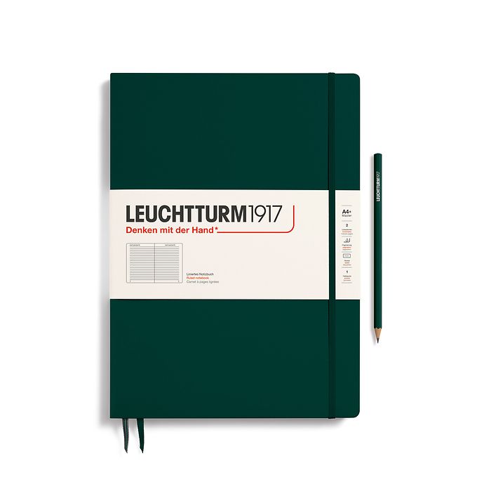 Leuchtturm 1917 A4 Master Slim Hardcover Notebook Ruled Various Colours