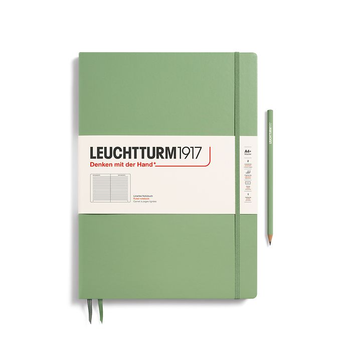 Leuchtturm 1917 A4 Master Slim Hardcover Notebook Ruled Various Colours